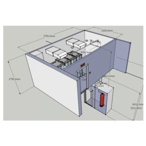 Standard dimensions of the server room